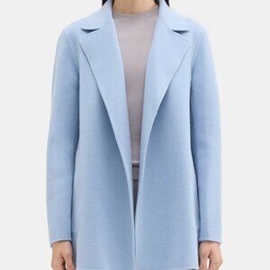 Open Front Coat in Double-Face Wool-Cashmere